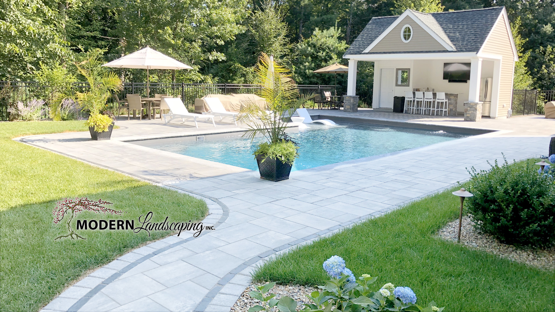 Landscaping Easton, Pool contractors, Modern Landscaping Inc