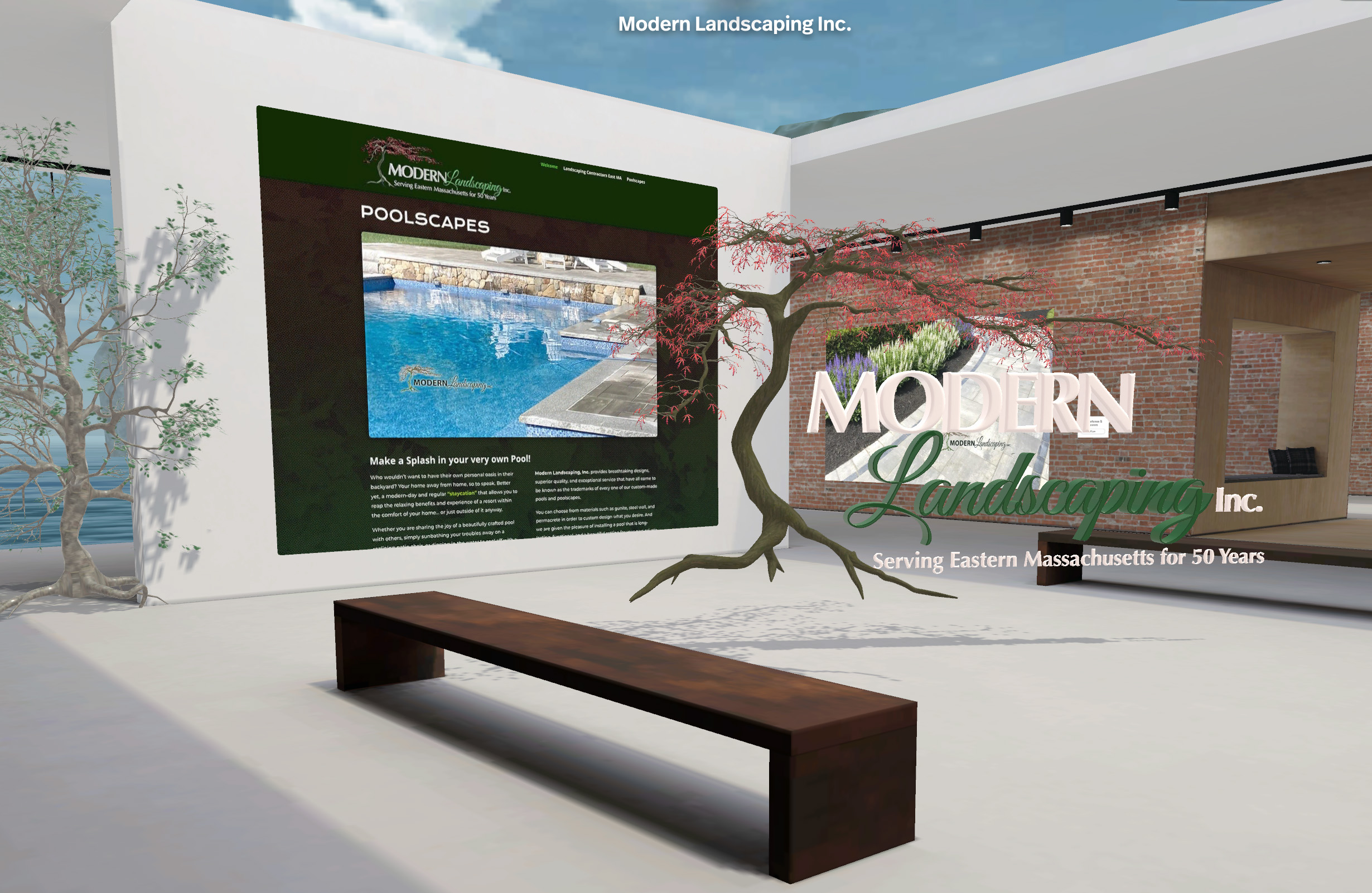 Modern Landscaping Inc. 3D Showroom on the Metaverse
